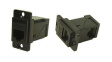 CP30752MB Panel Feed-through Black Metal Frame Connector, CSK, RJ45 Socket - RJ45 Socket