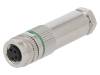 PASH-M8A-04P-FF-SL7001-00B(H) Разъем: M8; "мама"; PIN:4; прямой; на провод; вилка; 3А; 30В