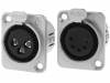 716-0400 Гнездо; XLR; "мама"; PIN:4; прямой; пайка; посеребренные; 50В; 10А