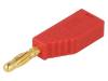 22.2626-22, Вилка; "банан" 4мм; 19А; красный; с осевым гнездом, Staubli (former Multi-Contact )