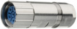 7550 6 51 02 D Cable socket, 5+PE M 23 EMV Leistung Hummel Poles=6 Female