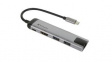 49141 Adapter, USB-C Plug - HDMI Socket/RJ45 Socket/USB-A Socket