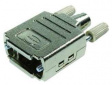 09670150425 D-Sub hood/top entry/metallized thermoplastic/15/designed for screw locking