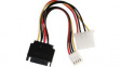 CCGP73550VA015 Internal Power Cable SATA 15-Pin Male - Molex Female + FDD Female 150mm Multicol