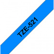 TZE-521 Этикеточная лента 9 mm черный на синем