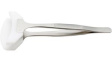 8WNY.SA.1 Wafer Tweezers - Serrated Handles Stainless Steel Stepped Bottom Paddle/Top Lip