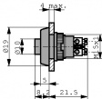 1.10.001.011/0507 Pushbutton Switch, 0.7 A, 250 VAC