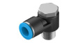 QSLV-1/4-10 Push-In L-Fitting, 61.5mm, Compressed Air, QS