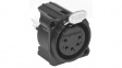 AC5FAV-AU-B XLR, Receptacle, 5 Poles AC PCB Black