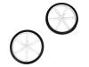 WHEEL 80?10MM PAIR WHITE Колесо; Диам.вала:3мм; Ось: D-образный профиль; белый; резина
