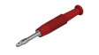 MSTF 2 RT Spring-Loaded Plug diam.2mm Solder Red 6A Nickel-Plated