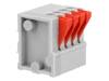 AC141R-04P-2.54-GRAY Клеммник; 2,54мм; с рычагом; угловой 90°; 0,5мм2; луженые; 2А; 150В