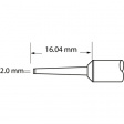 SFP-CHL20 Soldering Rework Cartridge Chisel / cone 60° / Long Reach 2.