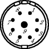 7301 4 81 03D, Cable connector, 9-pin angled 8+ 1P, Hummel