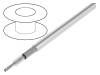 9446 WH033, Провод: коаксиальный; Micro Coax; многопров; Cu; 46AWG; PFA; белый, Alpha Wire