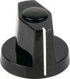 353.61 Plastic wing knob with line black 12 mm