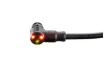 LAD-05BMMM-QR8D02 Cordset with LED, M8 Angled Plug - Bare Ends, 5 Conductors, 2m