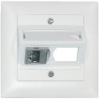 185763 Feller Edizio Due 2 x flush-fitted socket with frame
