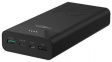 1700-0112 Powerbank, 3A, 24Ah, USB-C/2x USB-A Socket, Black
