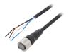XS2F-M12PUR4S5M Соединительный кабель; M12; PIN: 4; прямой; Дл: 5м; вилка; 4А; IP67