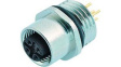 86 0136 0000 00404 M12 Panel Mount Socket, D-Coded, 4P ,PG9, Rear, Solder