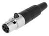 MXLR-5G Вилка; XLR mini; "мама"; PIN:5; на провод; пайка; прямой