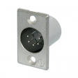 NC5MP XLR Panel-mount male receptacle 5 Poles P Soldering Connection Nickel - Plated
