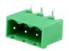 EBQA-03-D-C Разъемный клеммник; 5,08мм; Кол-во полюс: 3; угловой; гнездо; THT