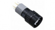 31-433.036 Illuminated Pushbutton Switch Actuator, 1NC + 1NO, Black, IP40, Momentary Functi
