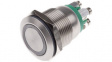 MPI002/TE/GN/24 Push-button Switch, vandal proof green 19.2 mm 24 VDC 50 mA 1 make contact (NO)