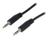 CA1052 Кабель; вилка Jack 3,5мм, с обеих сторон; черный; 5м
