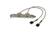 USBPLATE 2-Port USB-A Slot Plate 286 mm Black