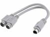 C-PS2G2W, Кабель; PS/2 гнездо x2,PS/2 вилка; 0,15м, BQ CABLE (TME brand)