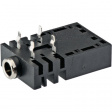 ACJM-NH35 Jack socket panel-mount, 3.5 mm black 2P