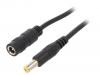 ECJ40R2155STP2155S, Кабель; вилка DC 5,5/2,1,гнездо DC 5,5/2,1; прямой; 0,5мм2; 4м, SUNNY