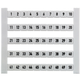 DEK 6 FW 1-50, Marker Numbers 1-50, 5 Stripes white, Weidmuller