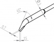 0462MDLF015/SB [2 шт] Soldering tip 1.5 mm PU=2 ST