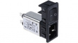 BZM27/A0620/53B Plug C14 Faston 2.8 x 0.8 mm 10 A/250 VAC Black Snap-In L +