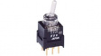B12JJPCF Переключатель: тумблер; Пол: 2; SPDT; ON-ON; 0,1A/28ВAC; 0,1A/28ВDC