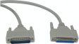 RND 765-00036 D-Sub Cable 25-Pin Male-Female 10 m Grey