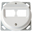 185765 Feller 2 x round cut out flush-fitted socket without frame
