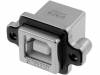 MUSB-D111-30, Гнездо; USB B; MUSB; на панель, на провод; THT; угловой 90°; IP67, Amphenol