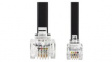 TCGP90205BK100 Telecom Extension Cable RJ11 Socket - RJ11 Plug 10m Black