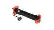 500.100 Outlet Strip HOOK 5x DE Type F (CEE 7/3) Socket - DE/FR Type F/E (CEE 7/7) Plug Black / Red 5m