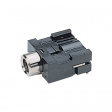 MOJ-BXH 3,5 MM Jack panel socket nickel-plated 3P