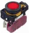 CW1L-M1E01Q4R Illuminated Pushbutton Switch, 10 A, 24 VAC/VDC