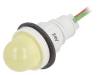 LY-D16H-24AC/DC, Индикат.лампа: LED; выпуклый; 24ВDC; 24ВAC; Отв: O13мм; пластик, POLAM-ELTA