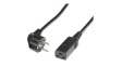 352.175 Mains Cable Type F (CEE 7/7) - IEC 60320 C19 3m, Black