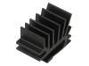 SK 525 15, Радиатор: штампованный; ребристый; TO220; черный; L:15мм; W:19,4мм, Fischer Elektronik