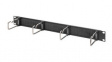 DN-97669 Cable Management Panel with Brush Strip for 19" Cabinets, Steel, Black